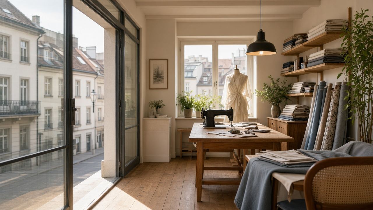 Custom clothing / dressmaking / made-to-measure sewing full-bleed at Glamroot Atelier