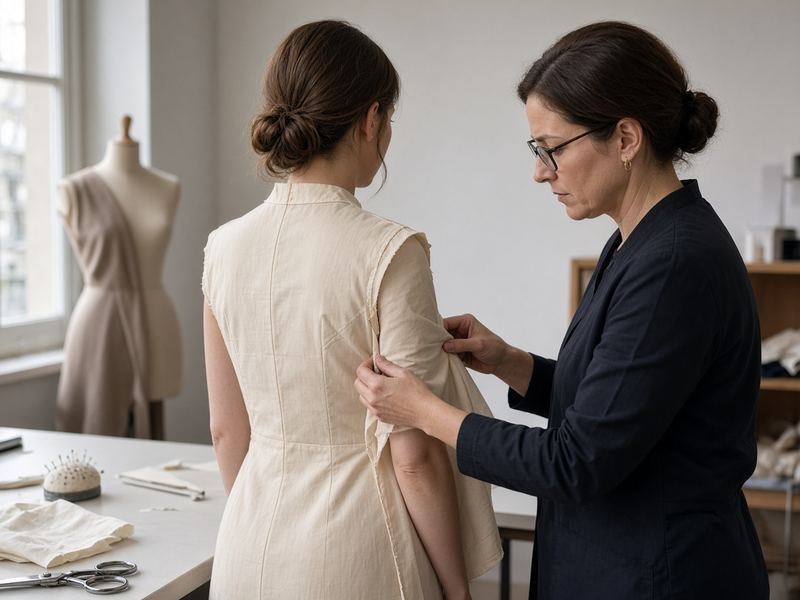 Toile fitting at Glamroot Atelier